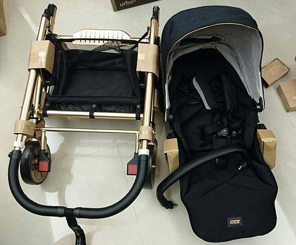 ｜育嬰用品｜mamas&papas  Urbo² 玫瑰金雙向手推車