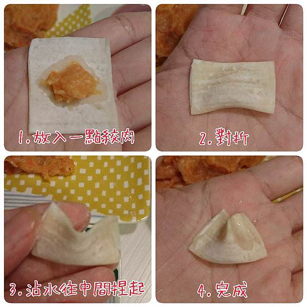 |寶寶餛飩|加麵一起用電鍋蒸,輕鬆完成餛飩麵(提供三種不同包法)