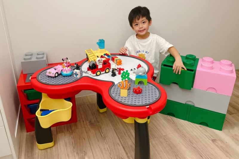 超好玩的米奇積木遊戲桌+BeginAgain木頭玩具+樂高收納盒
