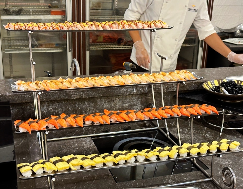 淡水漁人碼頭福容大飯店｜田園西餐廳Buffet，三大螃蟹吃到飽